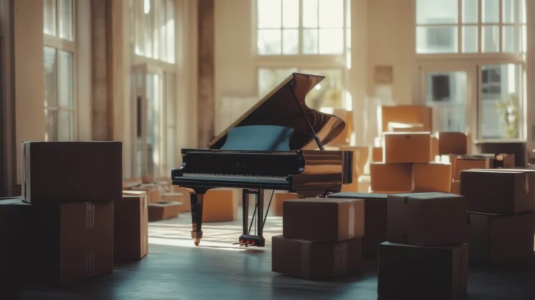 Auf dem Bild ist ein Flügel zu sehen.