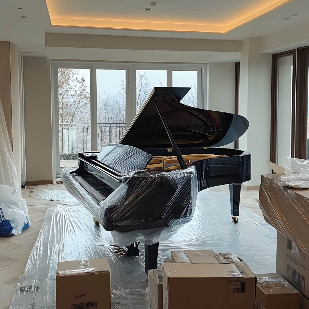Das Bild zeigt einen Konzertflügel und steht symbolisch für das Thema »Klaviertransport und Klavierumzug«.